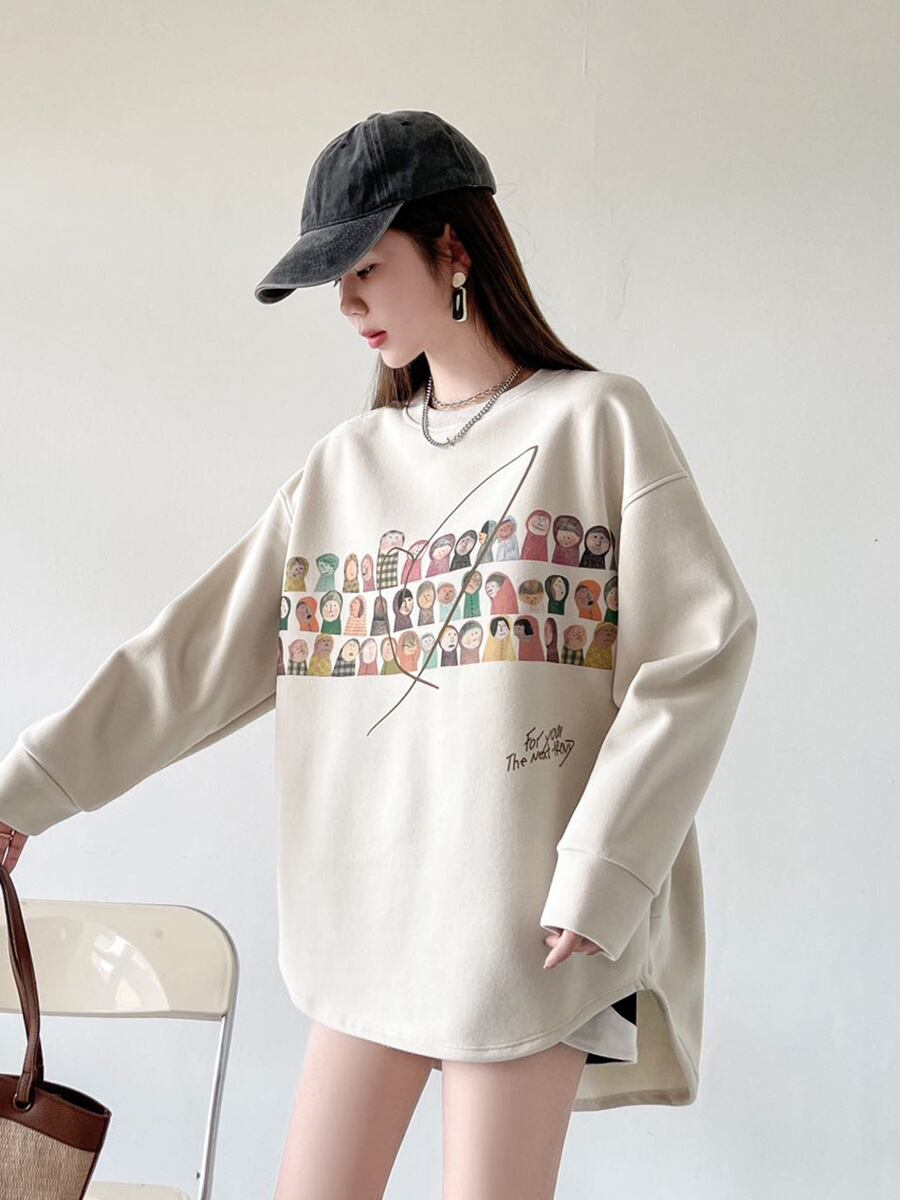 着回し力抜群 sweet系可愛い オシャレデザイン スウェット<S-10565>