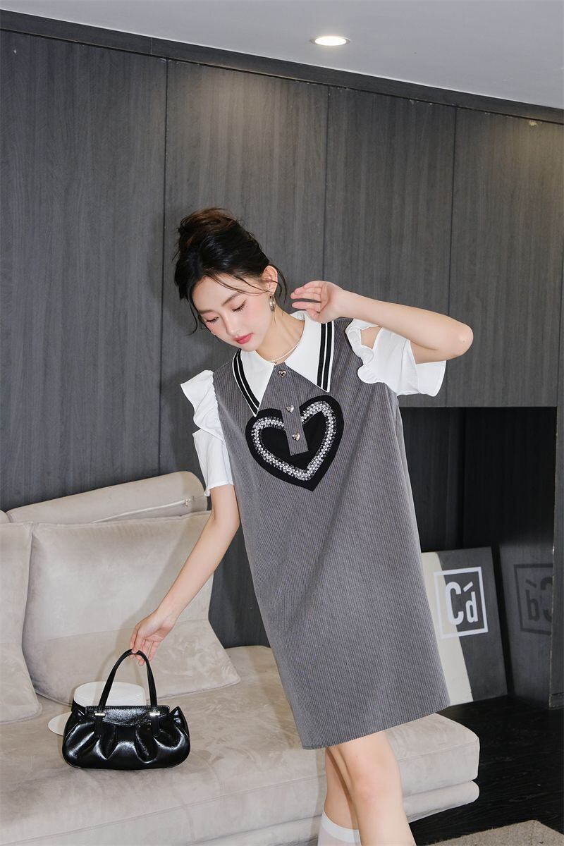 話題沸騰中 知的 美人度アップ ファッション 切り替え ワンピース＜S-8890＞