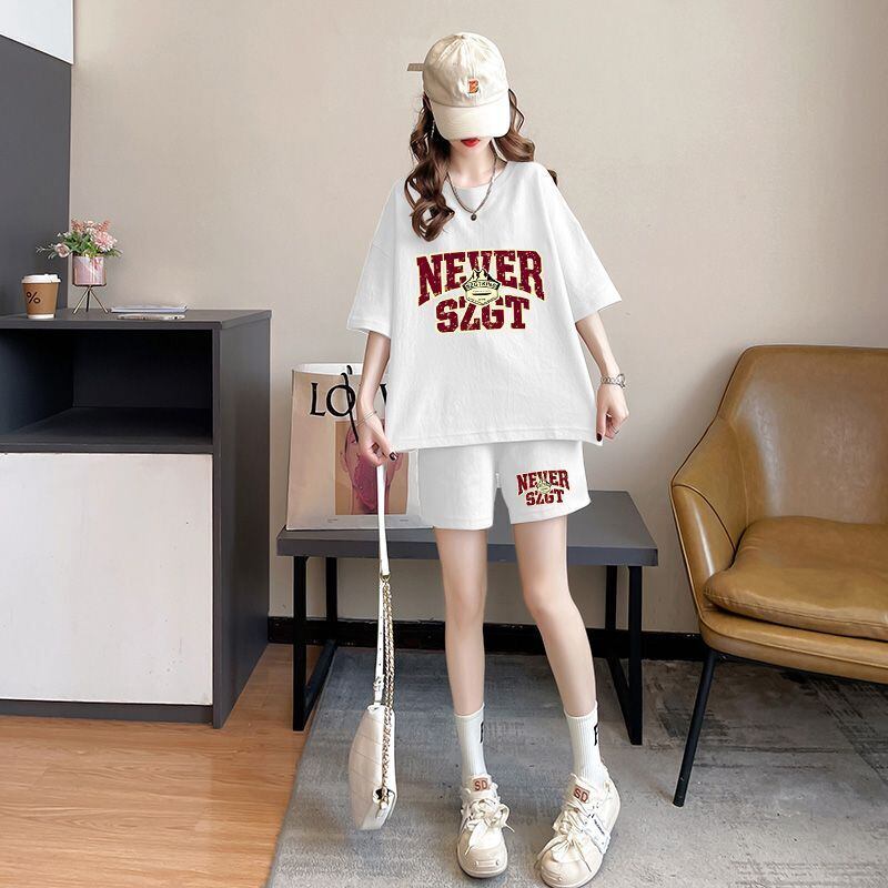 売り切れ必至 プリント カジュアル 半袖Ｔシャツⅹパンツセット全2色 <S-8549>