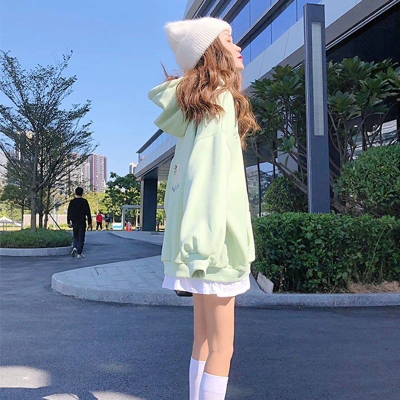 美人度アップ プリント ファッション スウェット パーカー＜S-3686＞