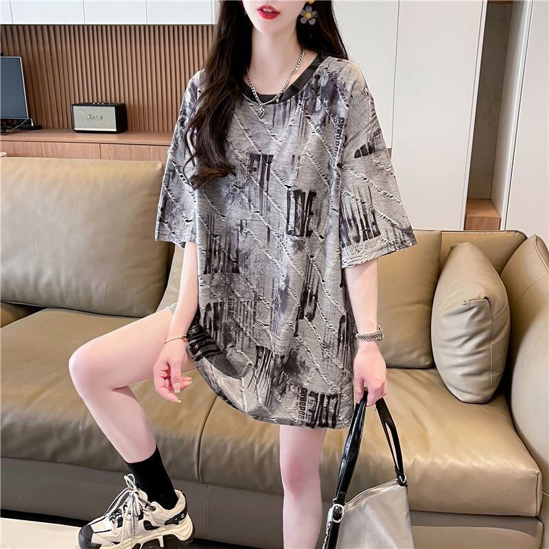 話題沸騰中 カジュアル 個性派 プリント ゆったり 半袖Tシャツ＜S-8572＞
