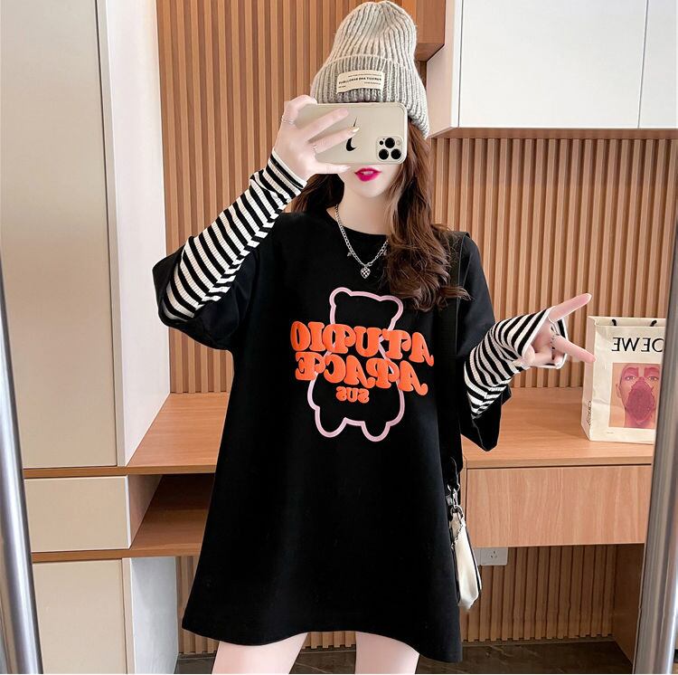 絶対流行 カジュアル アバンギャルド レイヤード風 プリント全3色 Tシャツ＜S-9587＞