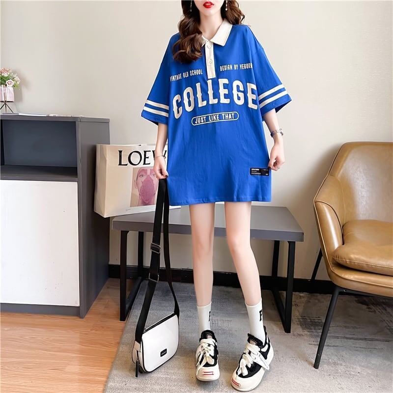 デザイン感 切り替え チャーミング プリント Tシャツ カットソー＜S-3623＞