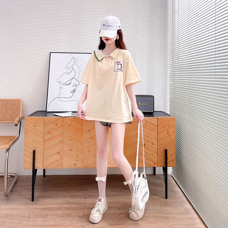 絶対欲しい キュート 定番シンプル 切り替え 全2色 半袖Tシャツ<S-8742>