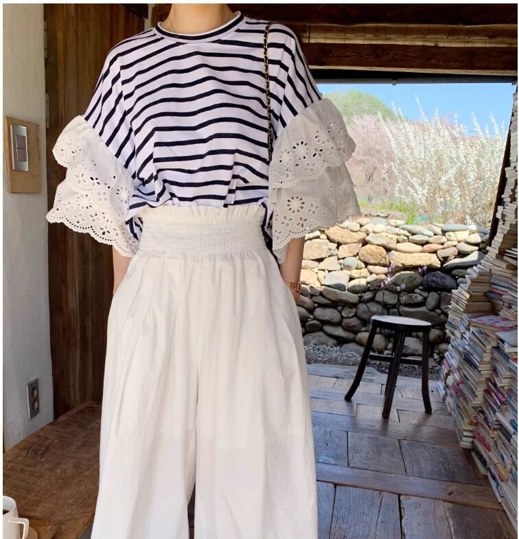 定番シンプル 大人可愛い 美人度アップ 早い者勝ち カジュアル 共2色 Tシャツ<S-12150>