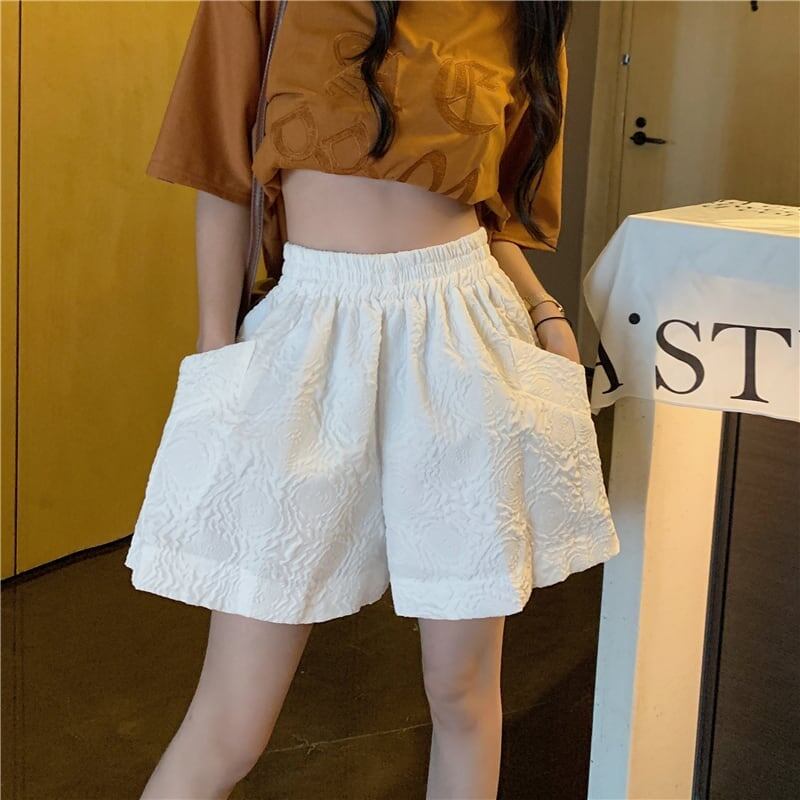 清涼感たっぷり ハイウエスト ファッション パンツ ボトムス＜S-3523＞