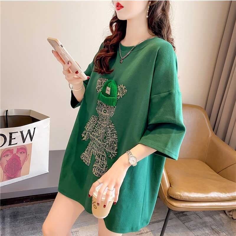 好感度満載 ラウンドネック スタイリッシュ プリント Tシャツ カットソー＜S-2795＞