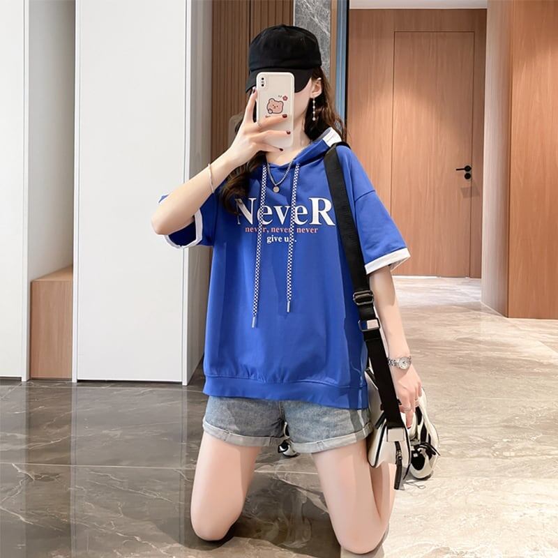 カジュアル 切り替え オシャレ度満点 プリント Tシャツ カットソー＜S-3656＞