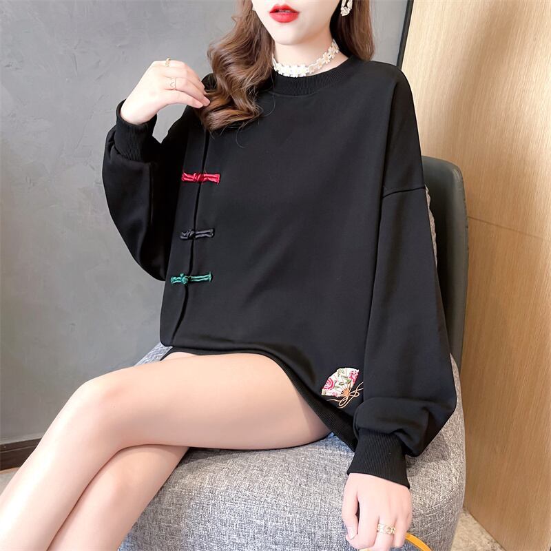 合わせやすい プリント 美人度アップ スウェット パーカー＜S-2975＞