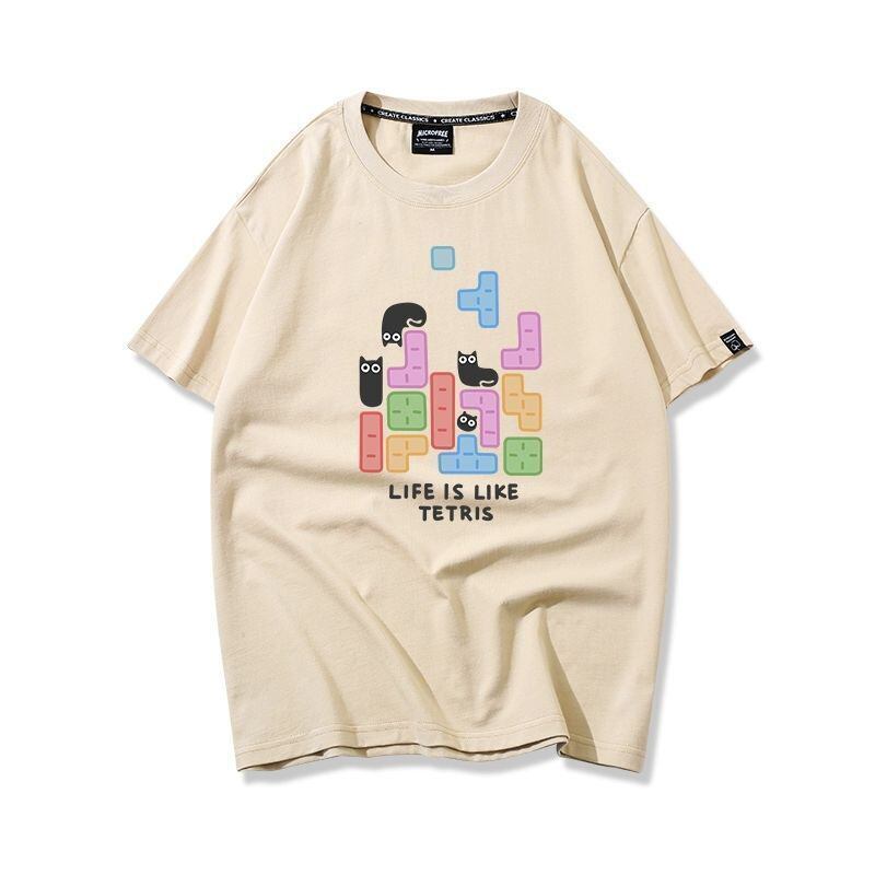 活躍する優秀アイテム 着心地良い カジュアル プリント 全8色 半袖Tシャツ 男女兼用<S-9321>