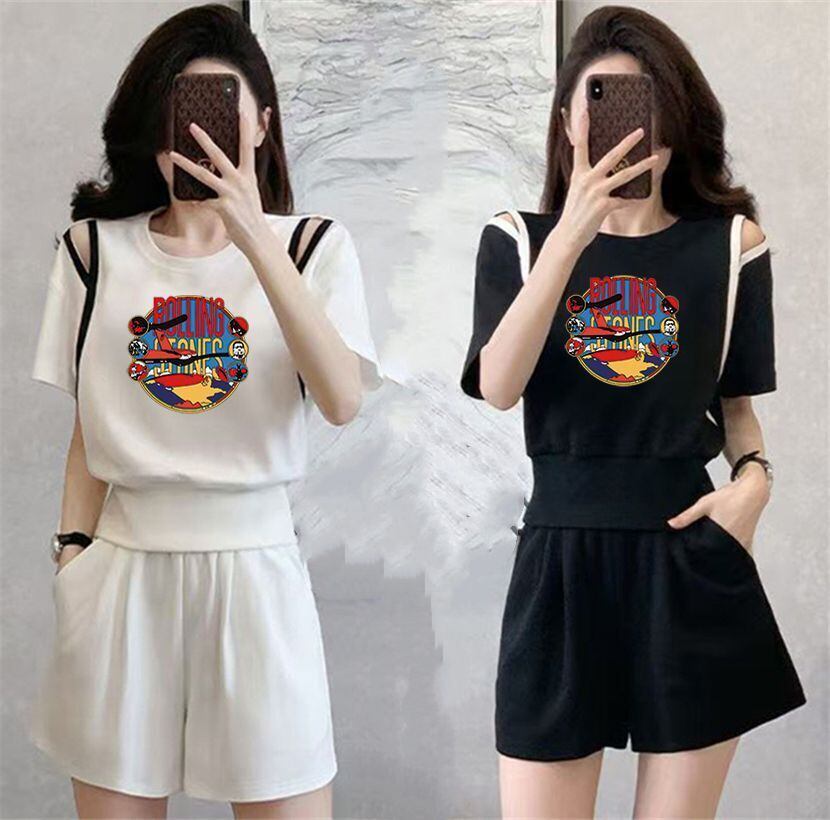 大人可愛い カジュアル 夏に嬉しい機能付き 半袖Ｔシャツⅹパンツセット全4色<S-11194>