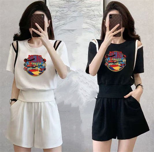 大人可愛い カジュアル 夏に嬉しい機能付き 半袖Ｔシャツⅹパンツセット全4色<S-11194>