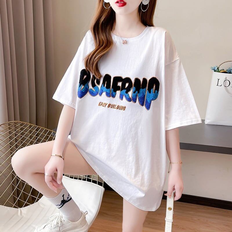 スタイリッシュ アルファベット 一目惚れ Tシャツ カットソー＜S-3168＞