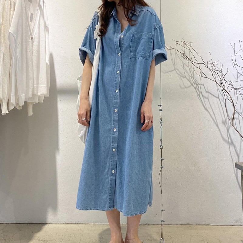 レトロ ルーズ オシャレ度満点 切り替え ワンピース＜S-3286＞