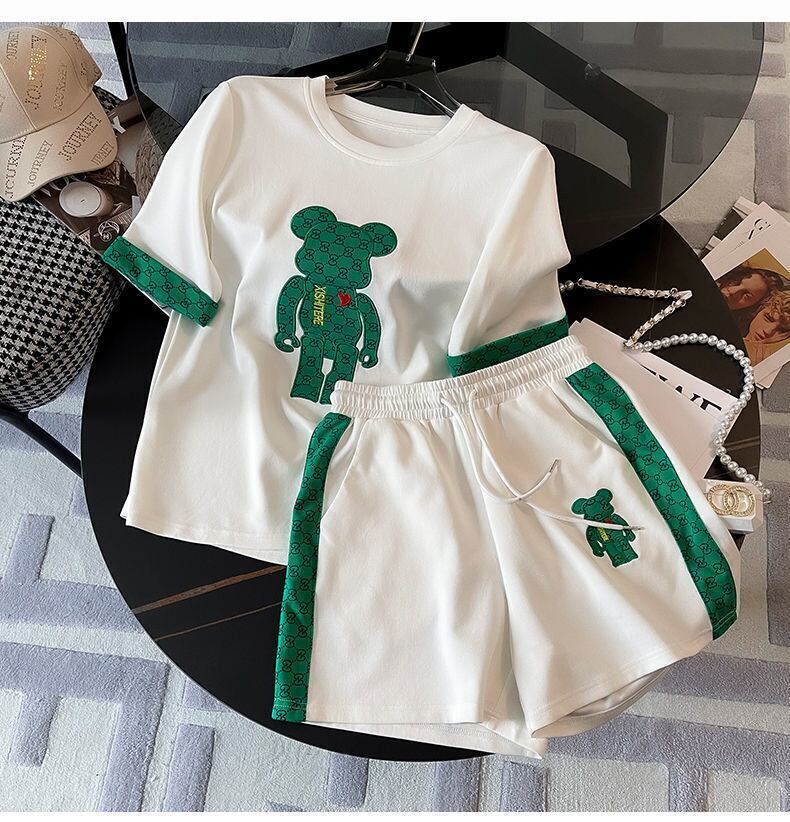 大好評 カジュアル 話題沸騰中 切り替え 全3色 半袖 Tシャツ ショートパンツ セットアップ ＜S-9007＞
