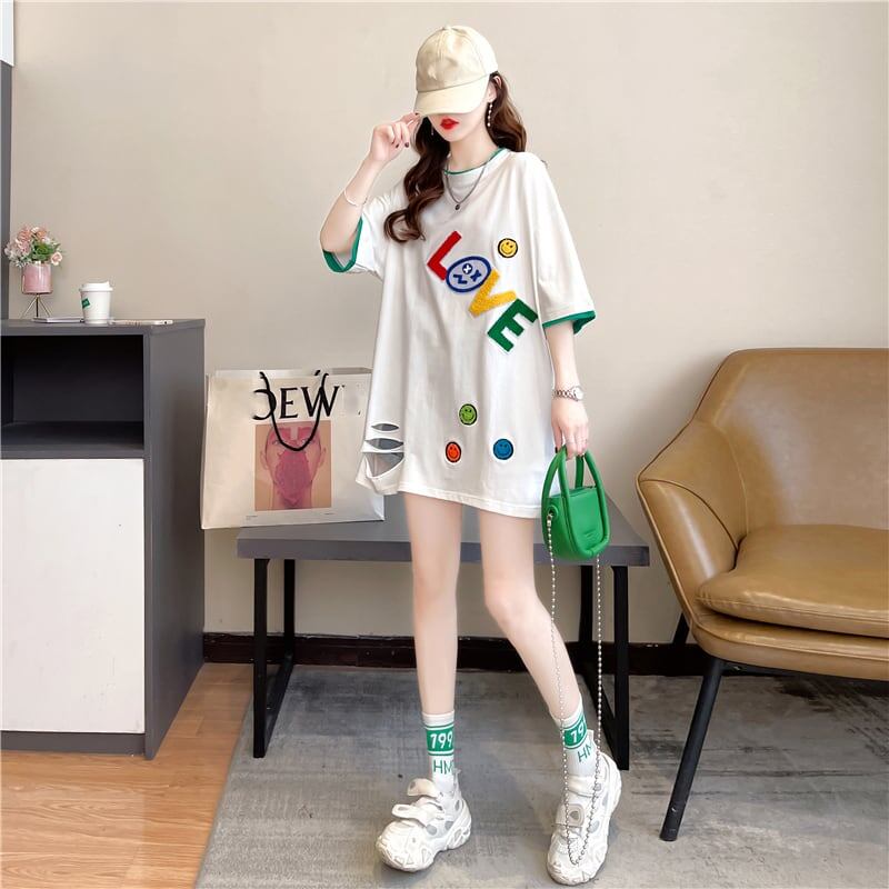 スタイリッシュ 3色選択可 一目惚れ プリント Tシャツ カットソー＜S-3007＞