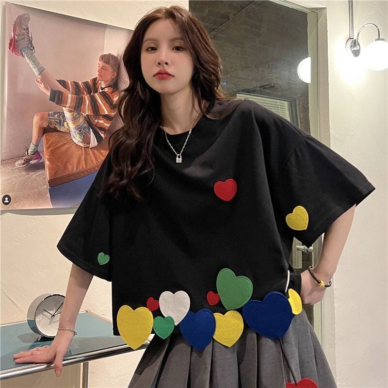 キュート 早い者勝ち 絶対流行 カジュアル Tシャツ<S-11526>