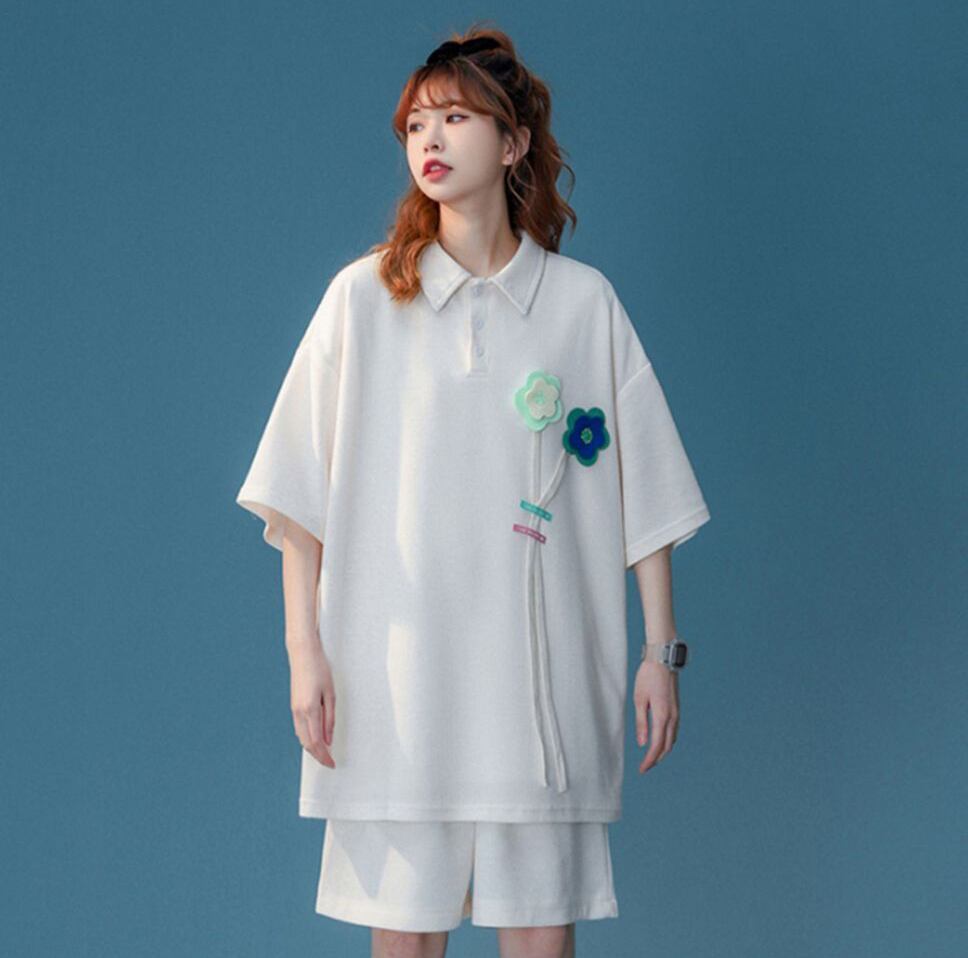 期間限定 ゆったり感アップ ファッション Tシャツ＋ショートパンツ セットアップ＜S-8679＞