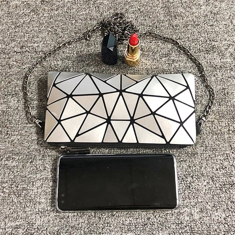 大人気 グラデーション おしゃれ 菱形 スマホバッグ 合わせやすい ショルダバッグ ＜S-2086＞