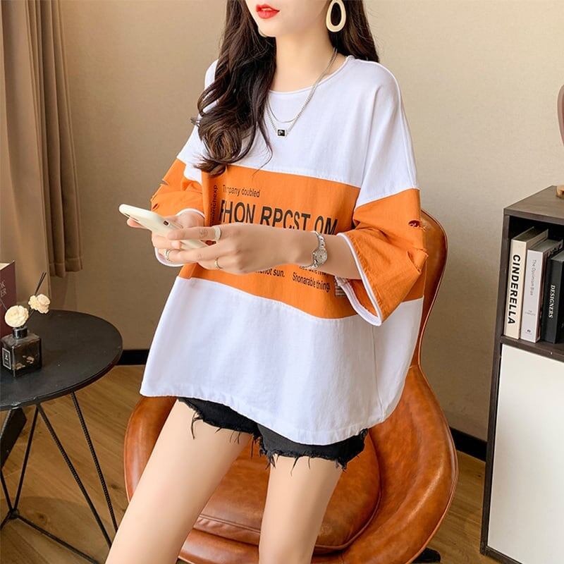 オシャレ度満点 3色選択可 美感いっぱい Tシャツ カットソー＜S-3042＞
