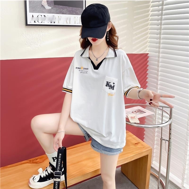 カジュアル 切り替え オシャレ度満点 プリント Tシャツ カットソー＜S-3650＞