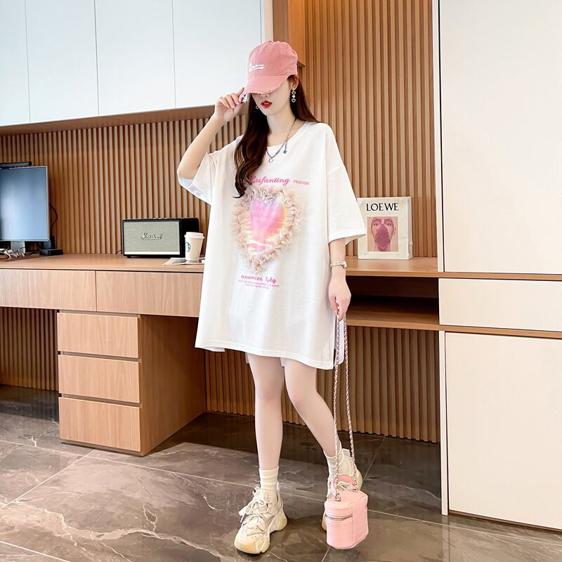 絶対欲しい プリント ロゴ ゆったり 3色半袖Tシャツ＜S-8315＞