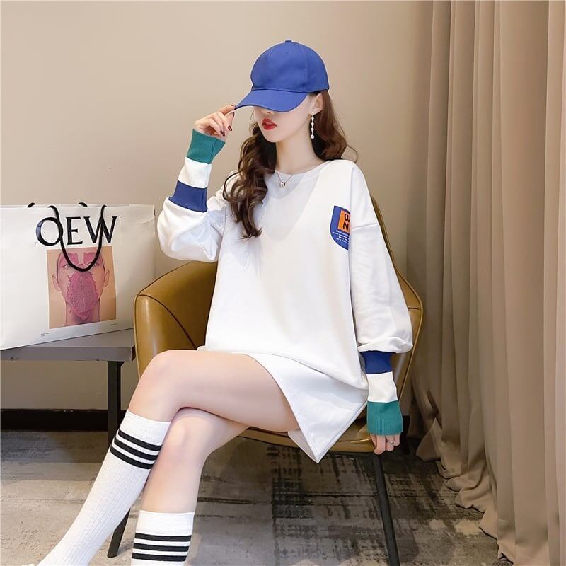 美人度アップ 切り替え ファッション プリント Tシャツ カットソー＜S-3668＞