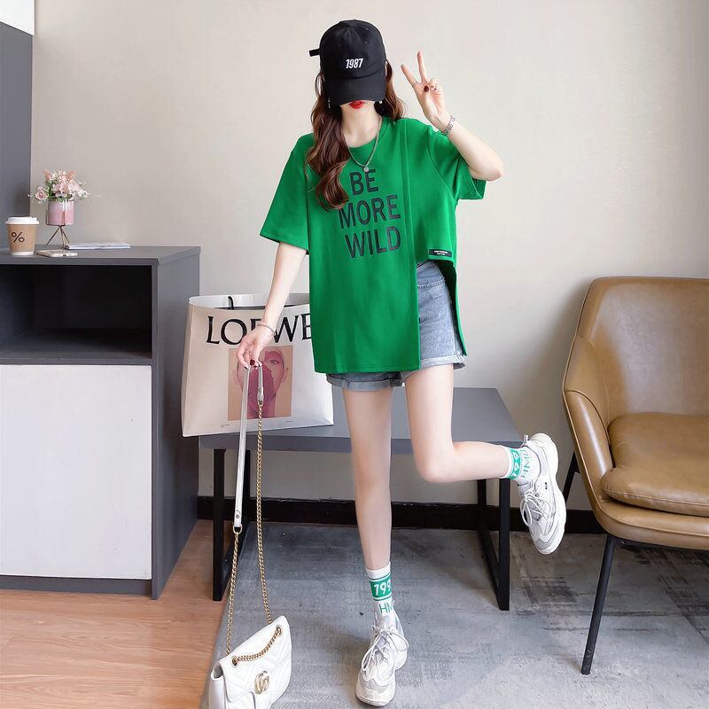 今季マストバイ タイルアップ ファッション感満々 プリント 4色選択 半袖Tシャツ＜S-9245＞