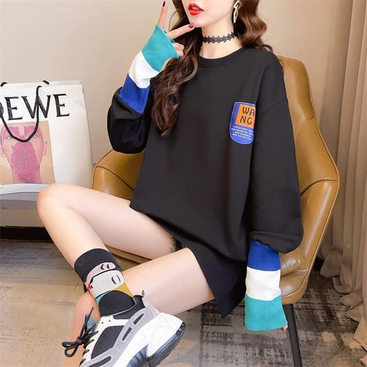 美人度アップ 切り替え ファッション プリント Tシャツ カットソー＜S-3668＞