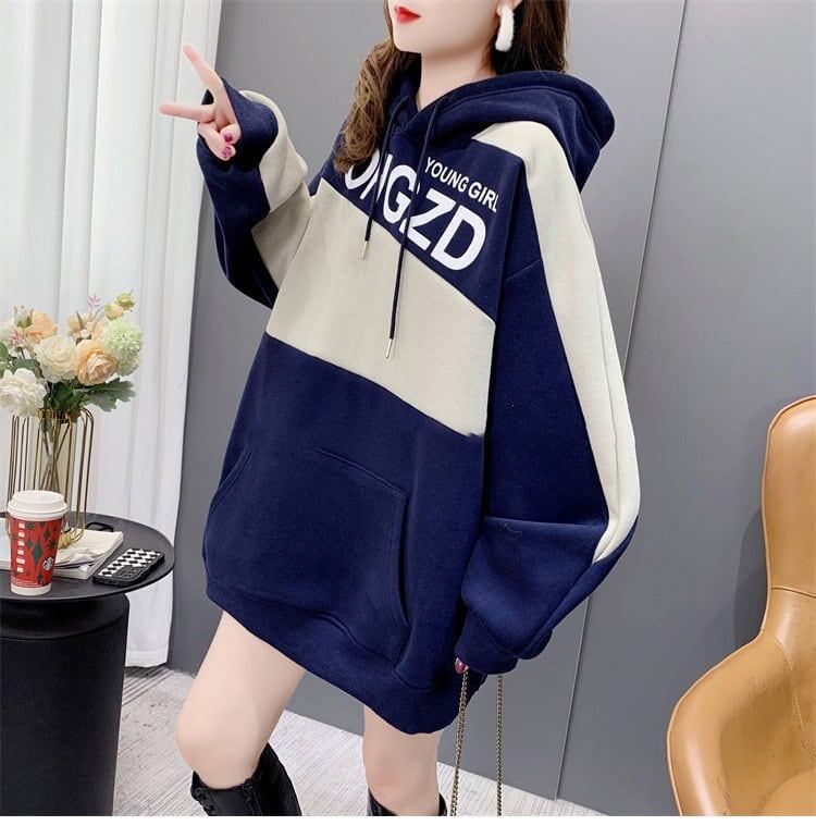 大人らしい 裏起毛 着?せ パーカー<S-3944>