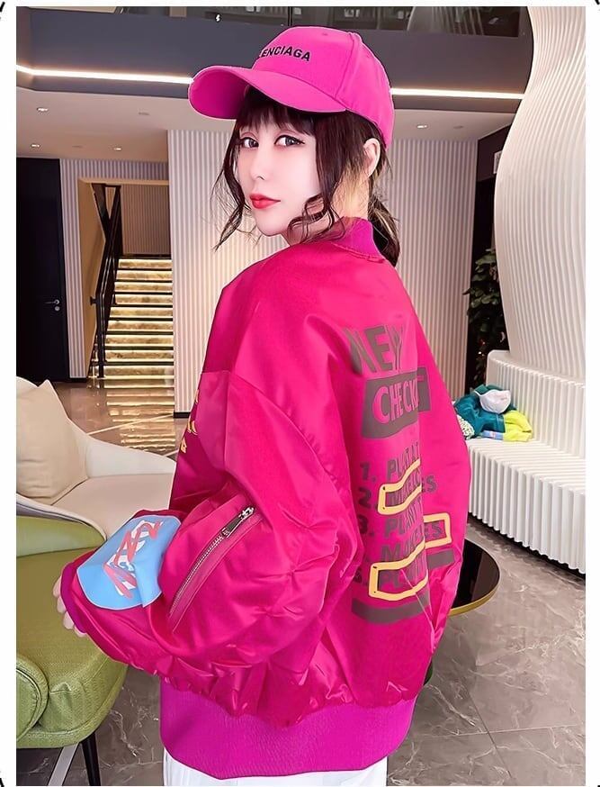 超人気 スタジャン六色あり アルファベット刺ユニセックス ジャケット＜S-4132＞