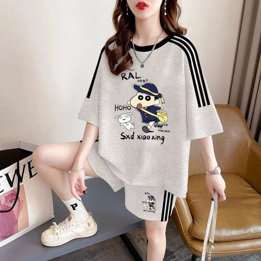 夏に嬉しい機能付き  カジュアル 半袖Ｔシャツⅹパンツセット全3色<S-11341>