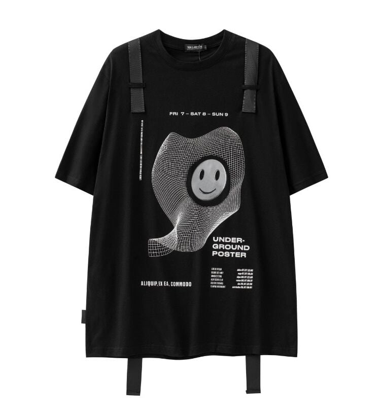 話題沸騰中 特別デザイン スタイルアップ効果抜群 ゆったり 男女兼用 半袖Tシャツ＜S-9060＞