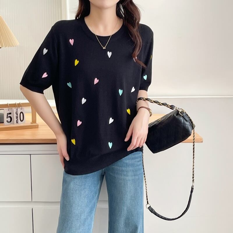 大活躍 好感度UP 海外トレンド カジュアル 全3色 半袖 Tシャツ ＜S-12038＞