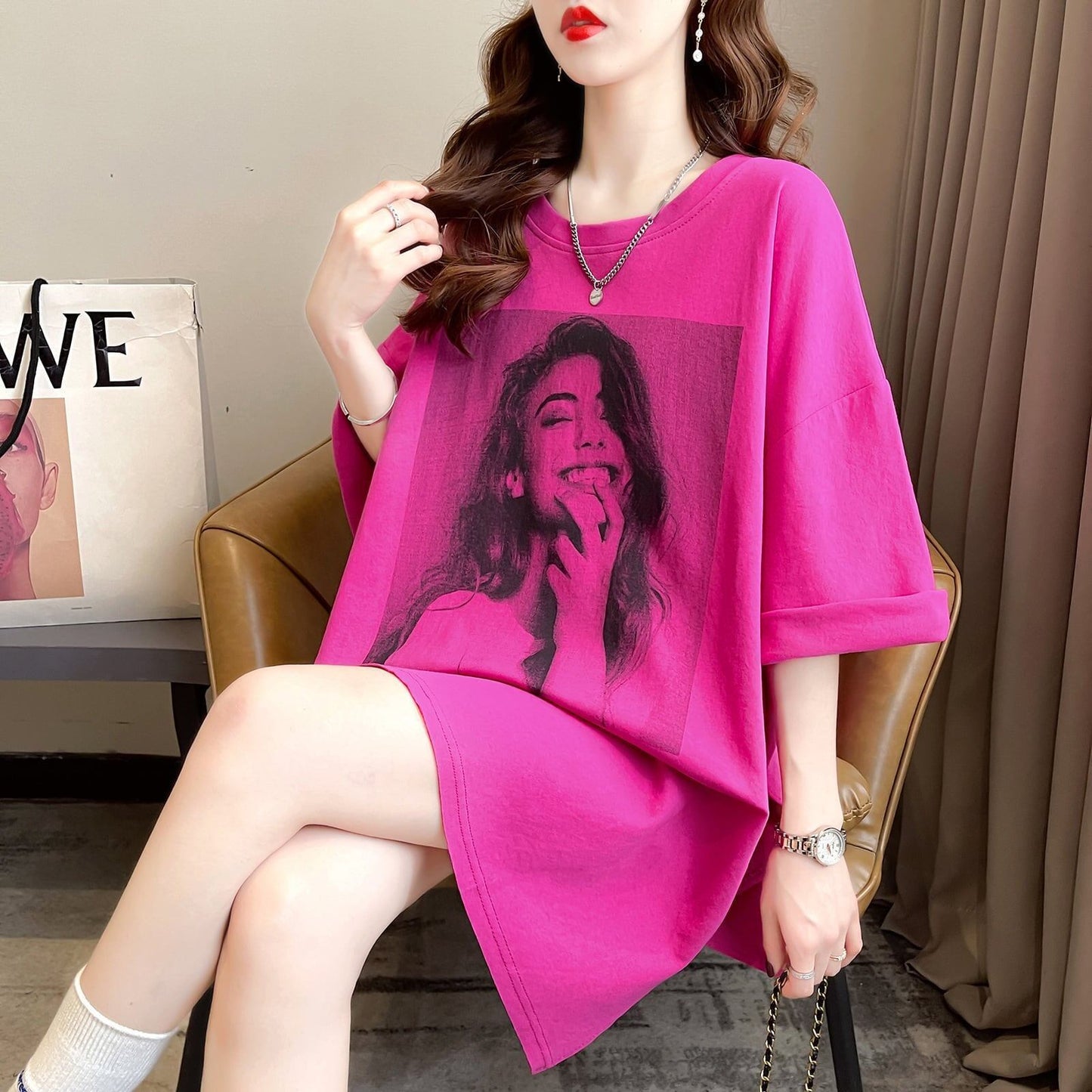 スタイリッシュ プリント 一目惚れ Tシャツ カットソー＜S-3300＞