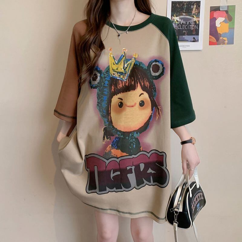 話題沸騰中 ビッグロゴ お勧めカラーマッチング ゆったり 半袖Tシャツ＜S-8350＞