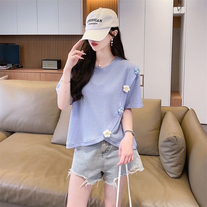 超人気 シンプル 好感度UP スウィート 3色選択 半袖Tシャツ＜S-8579＞
