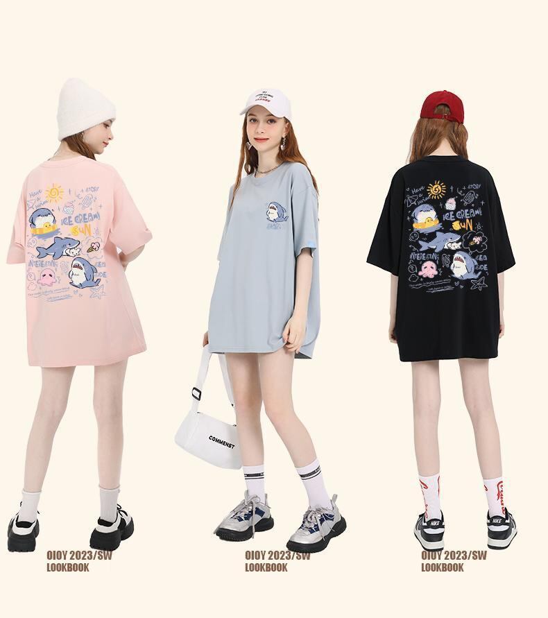 売り切れ必至 4色選択 ポップなプリントが夏に映えるプリント 半袖Tシャツ＜S-9327＞