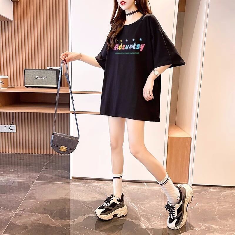 絶対可愛い &落書きTシャツ アルファベット ゆったり 3色＜S-2831＞