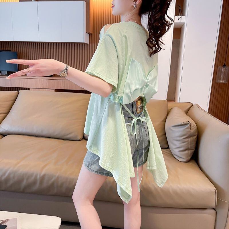 売れ筋 早い者勝ち 絶対流行 カジュアル 2色選択 Tシャツ<S-11444>