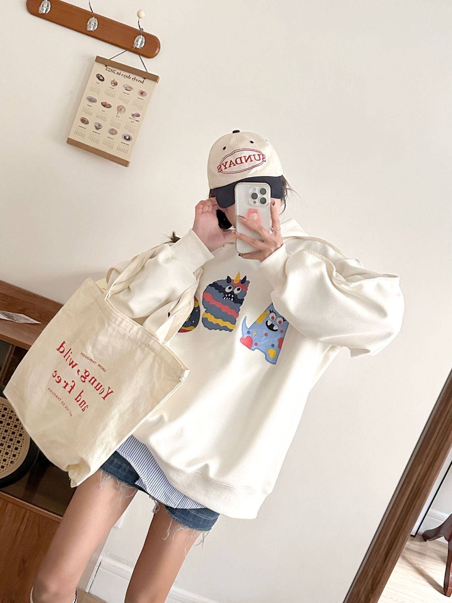 大人可愛い ゆったり 刺?ロゴ パーカ 全4色トップス＜S-4811＞