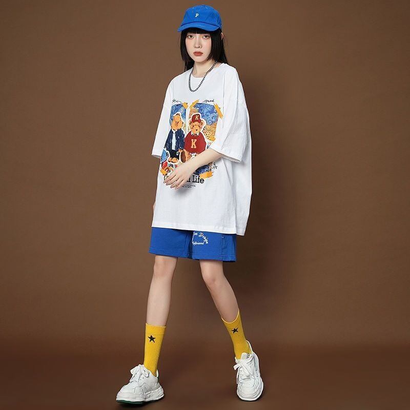 上質  シンプル カジュアル半袖Ｔシャツⅹパンツセット<S-8068>