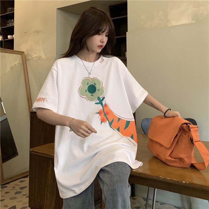 好感度満載 プリント 美感いっぱい Tシャツ カットソー＜S-3313＞