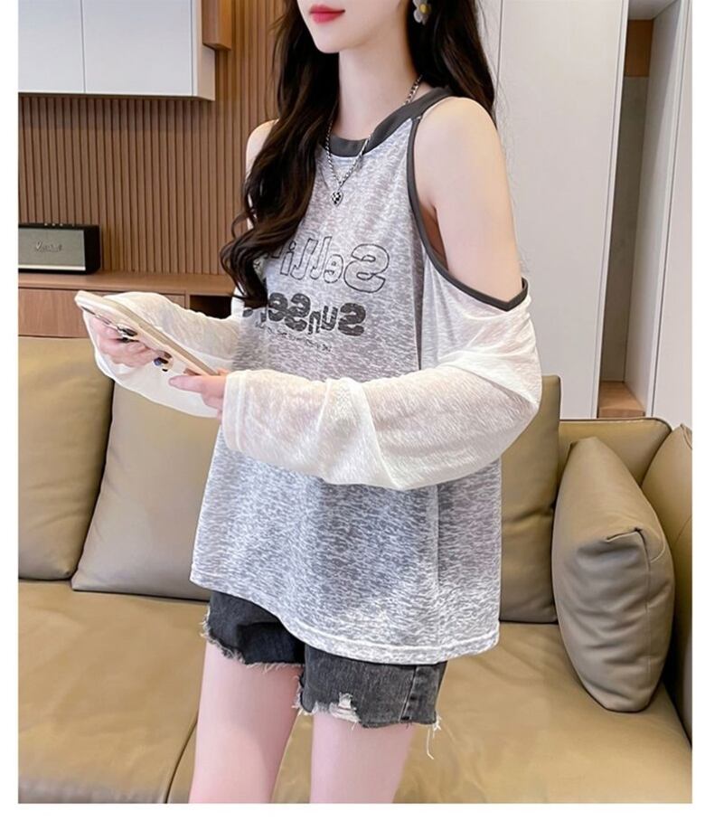 大人気 ラウンドネック スウィート 長袖 Tシャツ ＜S-8629＞