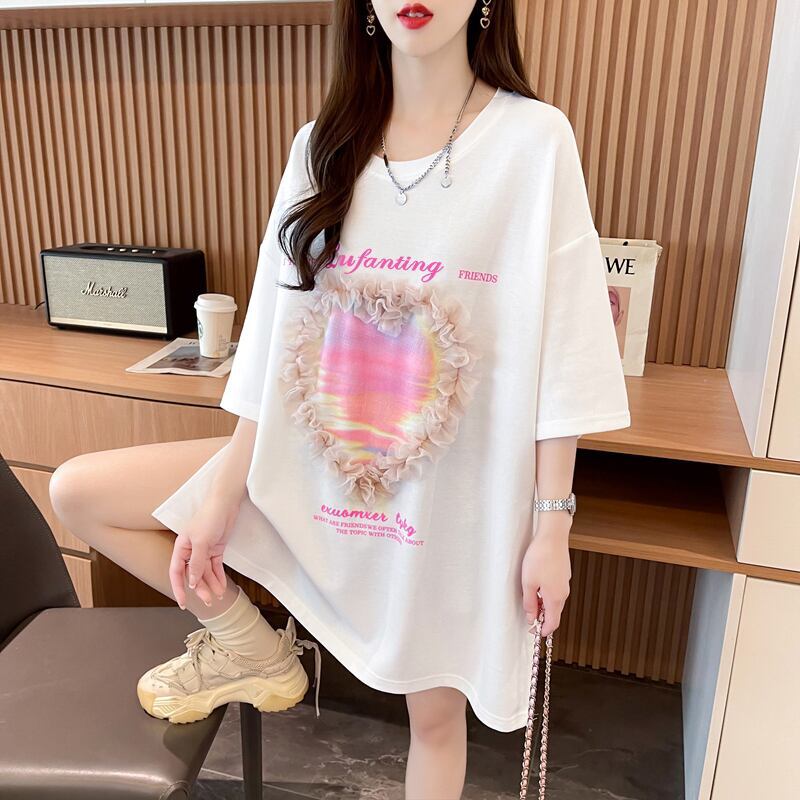 絶対欲しい プリント ロゴ ゆったり 3色半袖Tシャツ＜S-8315＞