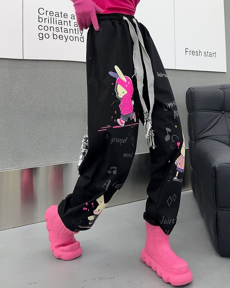 着回し力抜群 個性派 グラデーション ハイウエスト パンツ＜S-8093＞