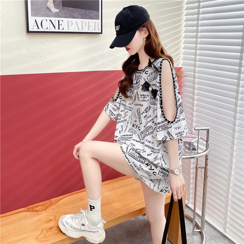 新商品 プリント ファッション 半袖Tシャツ カットソー＜S-8318＞