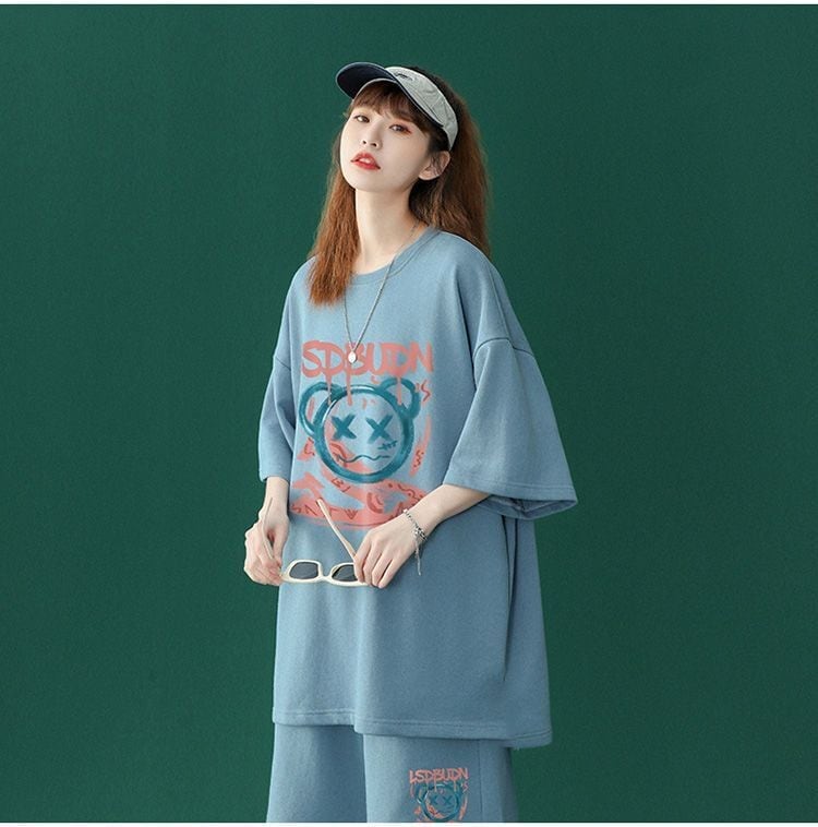 早い者勝ち  半袖Ｔシャツⅹパンツセット全4色 男女兼用<S-6554>