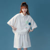 期間限定 ゆったり感アップ ファッション Tシャツ＋ショートパンツ セットアップ＜S-8679＞