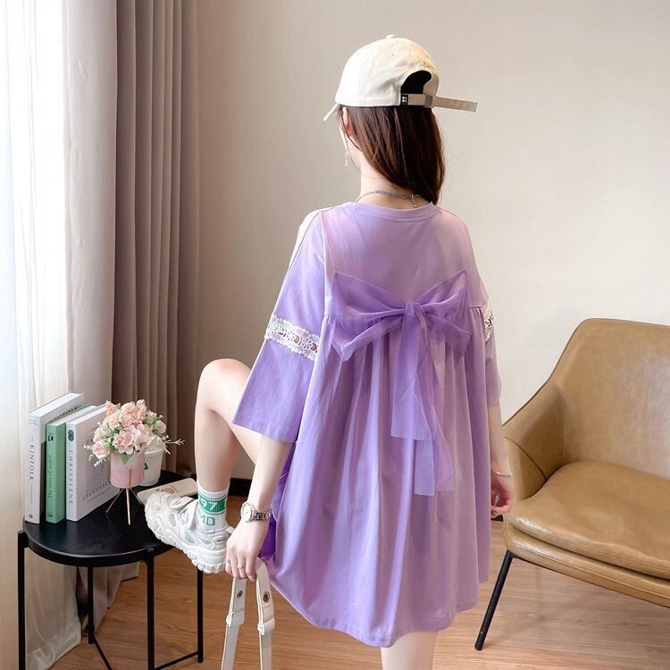 新商品 プリント ファッション ゆったり 全4色 半袖 Tシャツ＜S-11493＞